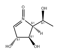 2H-Pyrrole-3,4-diol, 3,4-dihydro-2-(1-hydroxyethyl)-, 1-oxide, [2S- 结构式