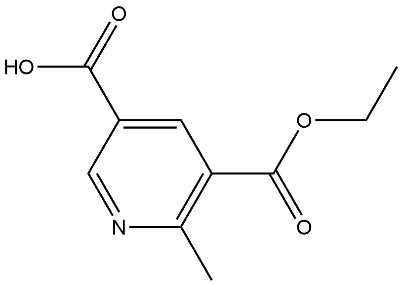 5-(乙氧羰基)-6-甲基烟酸 结构式