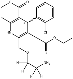 S-氨氯地平-D4 结构式