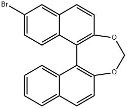 DINAPHTHO[2,1-D:1',2'-F][1,3]DIOXEPIN, 9-BROMO-, (11BS)- 结构式
