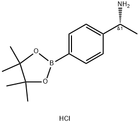 (R)-1-(4-(4,4,5,5-四甲基-1,3,22-二氧硼杂环戊烷-2-基)苯基)乙-1-胺盐酸盐 结构式