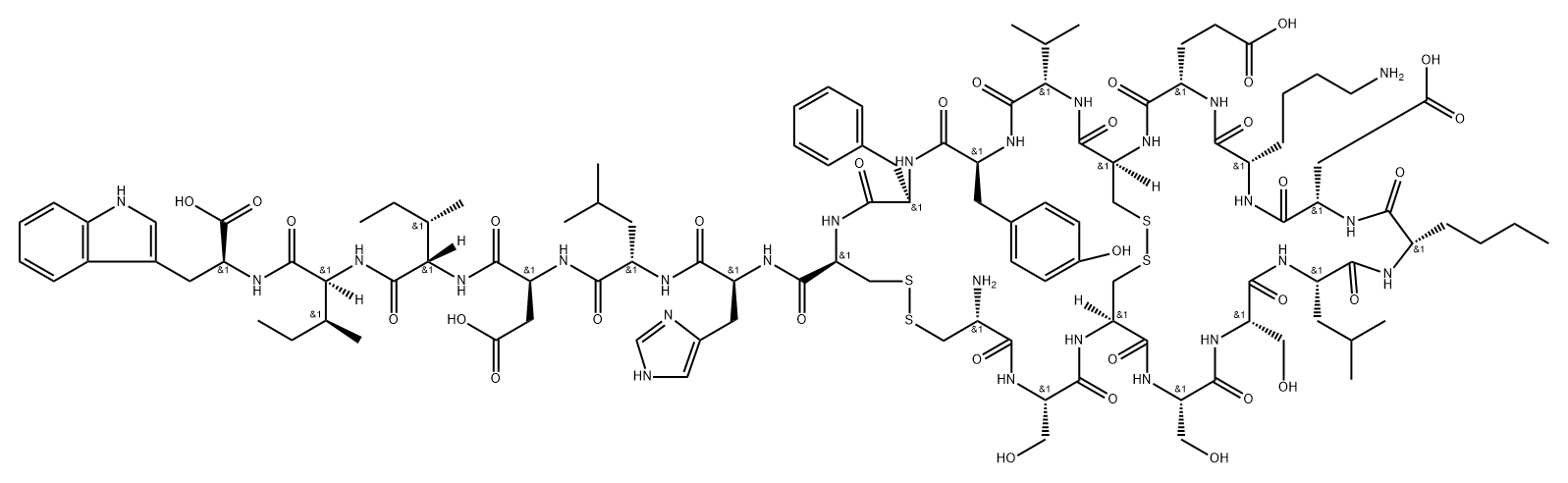 endothelin, Nle(7)- 结构式