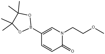 1-(2-甲氧基乙基)-5-(4,4,5,5-四甲基-1,3,2-二氧硼杂环戊烷-2-基)吡啶-2(1H)-酮 结构式