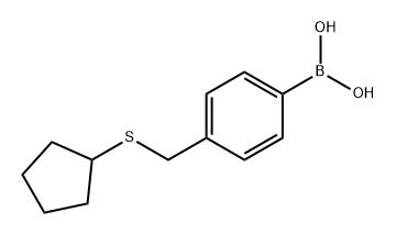 (4-((环戊基硫基)甲基)苯基)硼酸 结构式