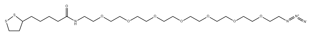 Lipoamido-PEG7-azide 结构式