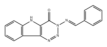 3-benzylidenamino-5H-1,2,3-triazin(5,4b)indol-4-one 结构式