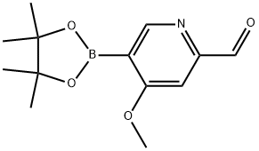 4-Methoxy-5-(4,4,5,5-tetramethyl-1,3,2-dioxaborolan-2-yl)-2-pyridinecarboxald... 结构式