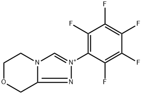 8H-1,2,4-TRIAZOLO[3,4-C][1,4]OXAZINIUM, 5,6-DIHYDRO-2-(2,3,4,5,6-PENTAFLUOROPHENYL)- 结构式