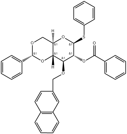 β-D-Glucopyranoside, phenyl 3-O-(2-naphthalenylmethyl)-4,6-O-[(R)-phenylmethylene]-1-thio-, 2-benzoate