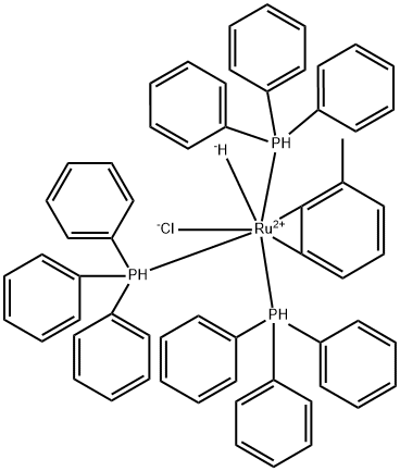 氯代三(三苯基膦)钌(II)METHYLBENZENE加合物 结构式