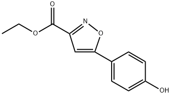 5-(4-羟基苯基)异恶唑-3-羧酸乙酯 结构式