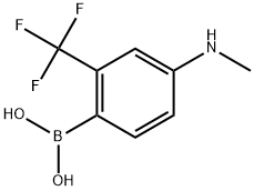 B-[4-(Methylamino)-2-(trifluoromethyl)phenyl]boronic acid 结构式