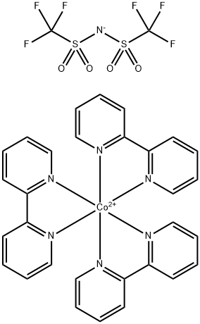 三(2,2'-联吡啶)双(三氟甲磺酰亚胺)钴(II) 结构式