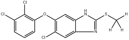 三氯苯达唑-D3 结构式