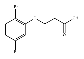 3-(2-bromo-5-fluorophenoxy)propanoic acid 结构式