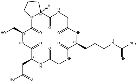 CYCLO(-GLY-ARG-GLY-ASP-SER-PRO) 结构式