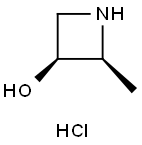 REL -(2R,3R)-2-甲基氮杂环丁烷-3-醇盐酸盐 结构式