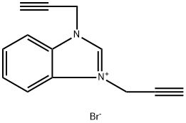 1,3-二(丙-2-炔-1-基)-1H-苯并[D]咪唑-3-溴化铵 结构式