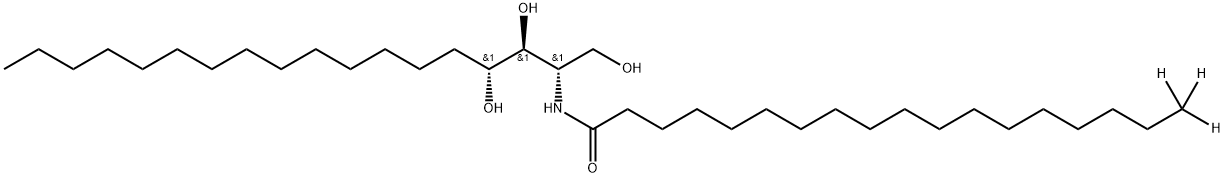 C18 Phytoceramide-d3 (t18:0/18:0-d3) 结构式