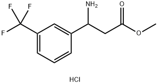 METHYL 3-AMINO-3-[3-(TRIFLUOROMETHYL)PHENYL]PROPANOATE HYDROCHLORIDE SALT 结构式