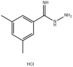 N'-氨基-3,5-二甲基苯-1-羧亚胺盐酸盐 结构式