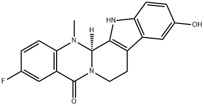 (R)-3-氟-10-羟基-14-甲基-7,8,13B,14-四氢吲哚[2',3':3,4]吡啶并[2,1-B]喹唑啉-5(13H)-酮 结构式