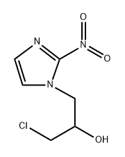 α-Chloromethyl-2-nitro-1H-imidazole-1-ethanol 结构式