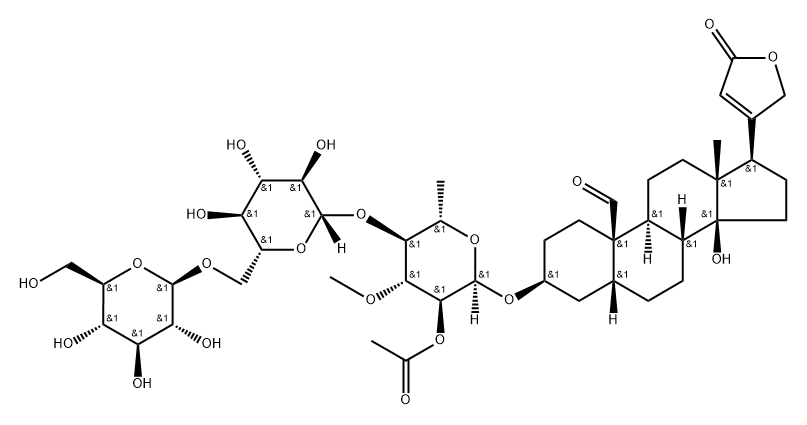 2'-O-乙酰黄夹苷甲 结构式