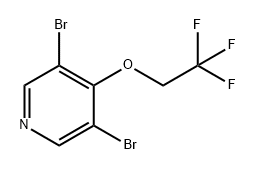 3,5-二溴-4-(2,2,2-三氟乙氧基)吡啶 结构式