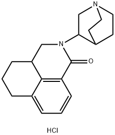 2-(奎宁环素-3-基)-2,3,3A,4,5,6-六氢-1H-苯并[DE]异喹啉-1-酮盐酸盐 结构式