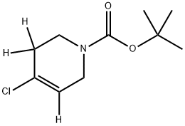 1-N-Boc-3,6-Dihydro(3,5,5-d3)-2H-4-chloropyridine 结构式