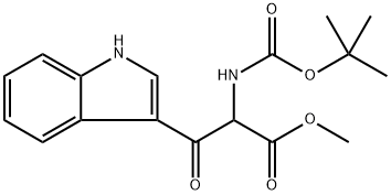 2-((叔丁氧羰基)氨基)-3-(1H-吲哚-3-基)-3-氧代丙酸甲酯 结构式