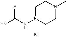 Carbamodithioic acid, N-(4-methyl-1-piperazinyl)-, potassium salt (1:1) 结构式