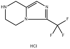 Imidazo[1,5-a]pyrazine, 5,6,7,8-tetrahydro-3-(trifluoromethyl)-, hydrochloride (1:2) 结构式