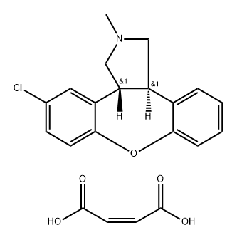 (3aR,12bR)-5-chloro-2-methyl-2,3,3a,12b-tetrahydro-1H-dibenzo[2,3:6,7]oxepin[4,5-c]pyrrole maleate 结构式