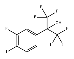 1,1,1,3,3,3-六氟-2-(3-氟-4-碘苯基)丙烷-2-醇 结构式