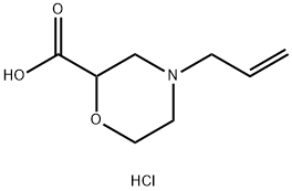 2-Morpholinecarboxylic acid, 4-(2-propen-1-yl)-, hydrochloride 结构式