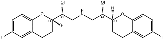 2H-1-Benzopyran-2-methanol, α,α'-[iminobis(methylene)]bis[6-fluoro-3,4-dihydro-, (αR,α'S,2R,2'S)- 结构式