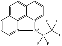 (1,1,2,2,2-五氟乙基)(1,10-菲咯啉-ΚN1,ΚN10)铜 结构式