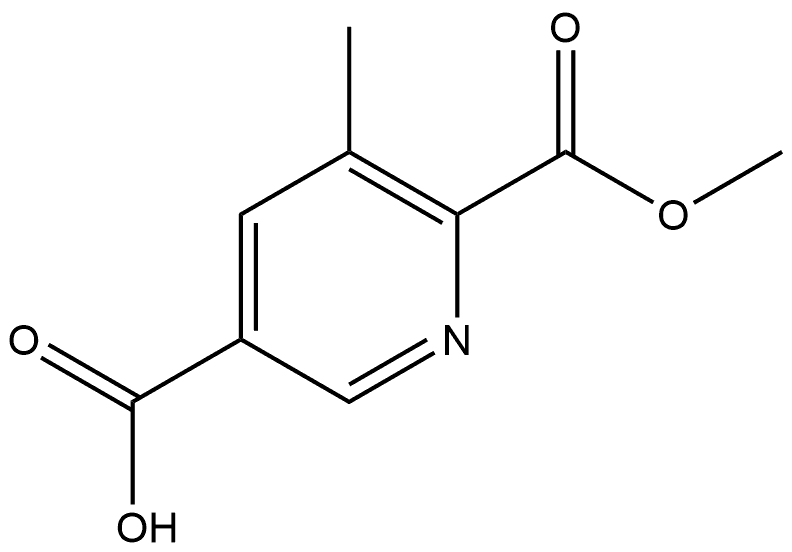 6-(甲氧羰基)-5-甲基烟酸 结构式