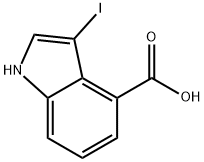 3-iodo-1H-indole-4-carboxylic acid 结构式