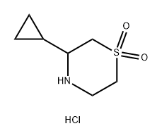 3-环丙基硫代吗啉1,1-二氧化物盐酸盐 结构式