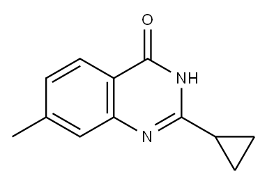 2-环丙基-7-甲基喹唑啉-4-醇 结构式
