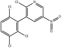 2-chloro-5-nitro-3-(2,3,6-trichlorophenyl)pyridine 结构式