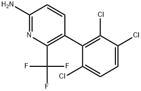 5-(2,3,6-Trichlorophenyl)-6-(trifluoromethyl)-2-pyridinamine 结构式