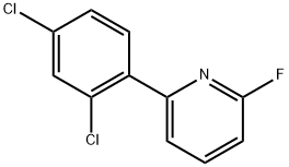 2-(2,4-Dichlorophenyl)-6-fluoropyridine 结构式