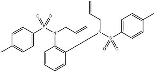 N,N'-二烯丙基-N,N'-邻亚苯基双对甲苯磺酰胺 结构式