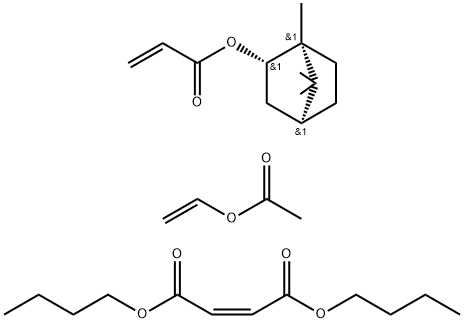聚(醋酸乙烯-CO-丁基马来酸-CO-丙烯酸异冰片酯) 结构式
