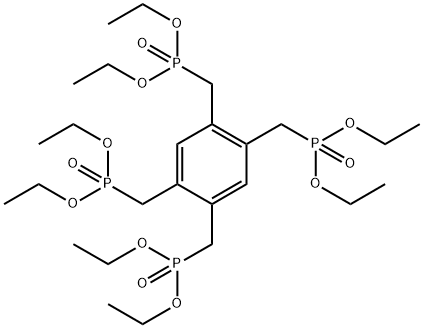 苯-1,2,4,5-四基四(亚甲基)]四(膦酸)八乙酯 结构式