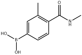 (3-methyl-4-(methylcarbamoyl)phenyl)boronic acid 结构式